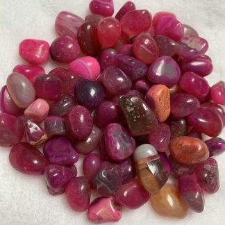 Růžový Achát přírodní tromlovaný