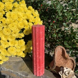 Svíčka čakerní červená 12-ti cípá hvězda