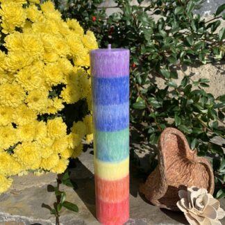 Čakerní svíčka vrstvená - válec 22cm