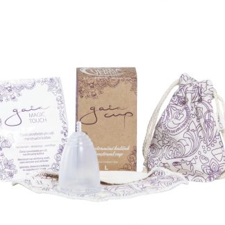 TIERRA VERDE Gaia cup – menstruační kalíšek + slipová vložka a čistící prášek (L)