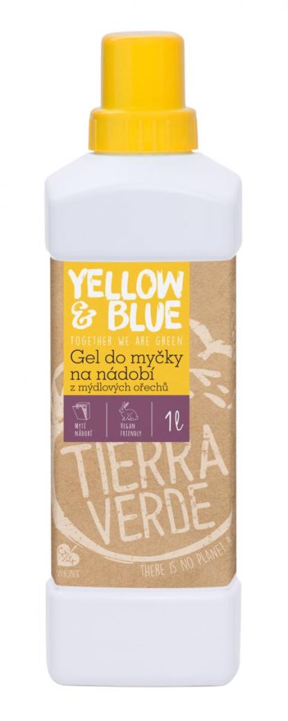 TIERRA VERDE Gel do myčky na nádobí z mýdlových ořechů s BIO pomerančovou silicí (lahev 1 l)
