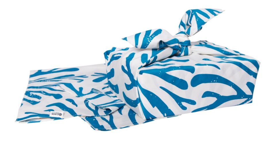 Látka balicí – motiv Tierra Verde tealová