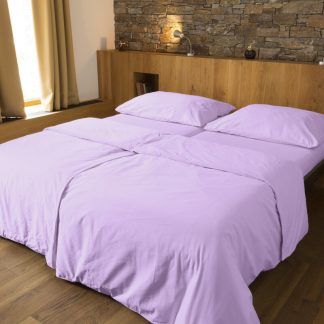 TIERRA VERDE Povlečení satén – fialová (200×140 + 90×70 cm)
