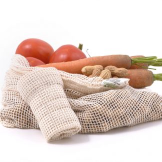 TIERRA VERDE Sáček síťový z biobavlny – střední (38×30 cm)