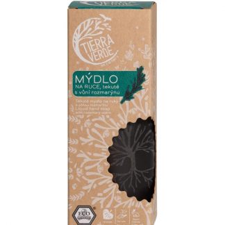 TIERRA VERDE Tekuté mýdlo na ruce s vůní rozmarýnu (skleněná lahvička 230 ml)
